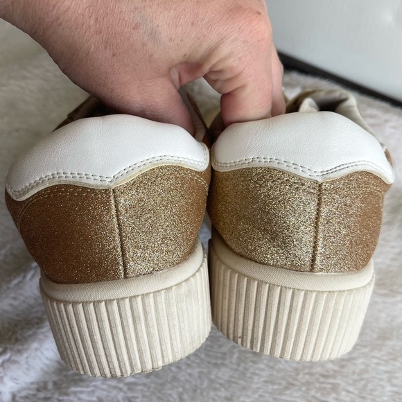 Mix No 6 rose gold glitter platform sneakers - Picture 4 of 8